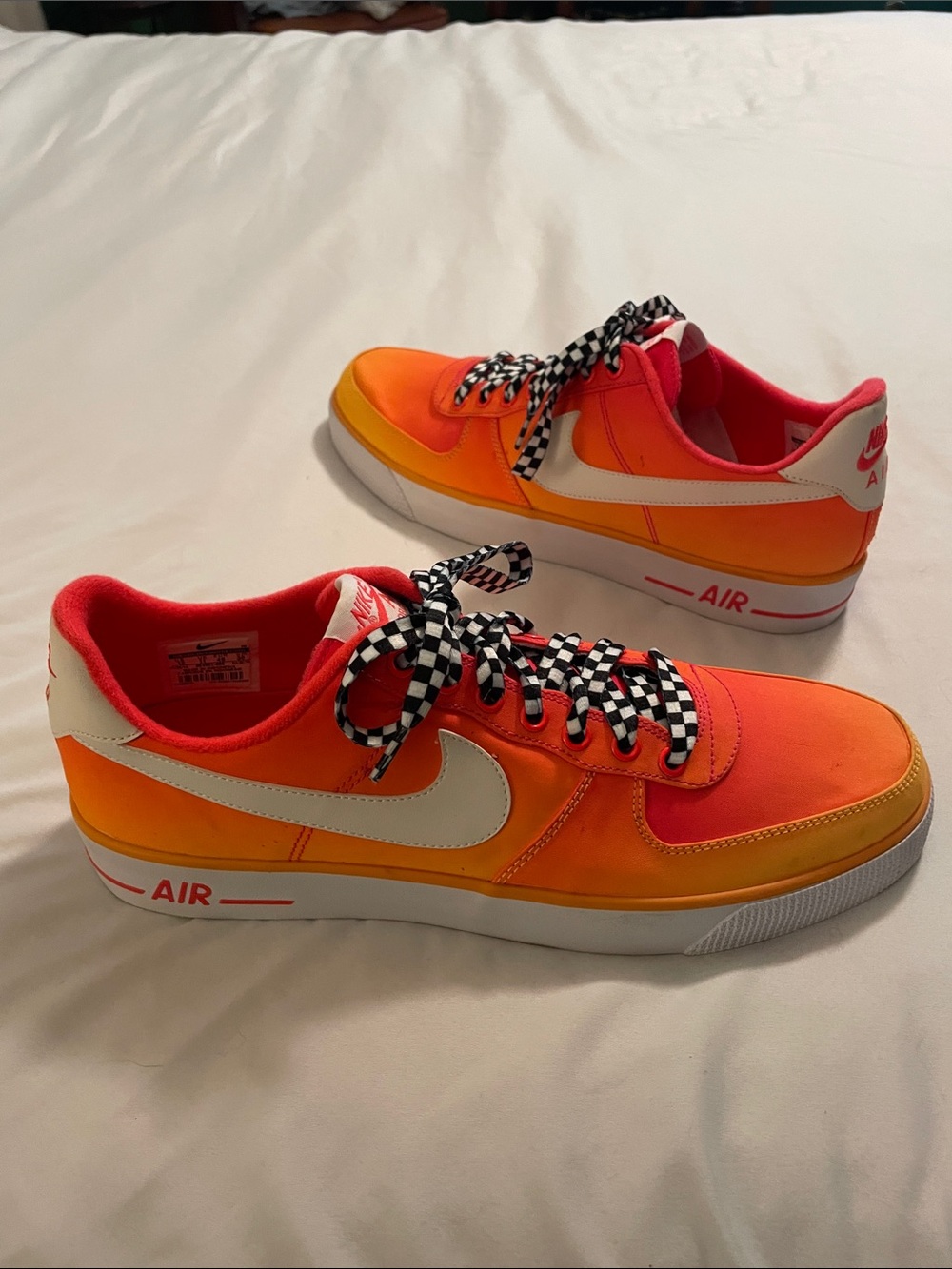 Men’s Nike Air Force 1 Gradient Orange & White Low-Top Sneakers